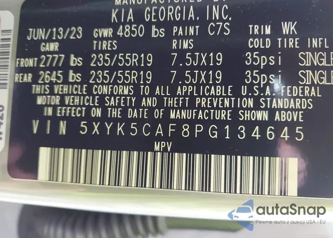 2023 Kia Sportage Sx-Prestige from USA, damaged, VIN 5XYK5CAF8PG134645